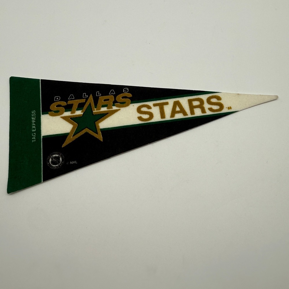 Dallas Stars Vintage 90s NHL Hockey Mini Pennant 9"x4" Felt Banner